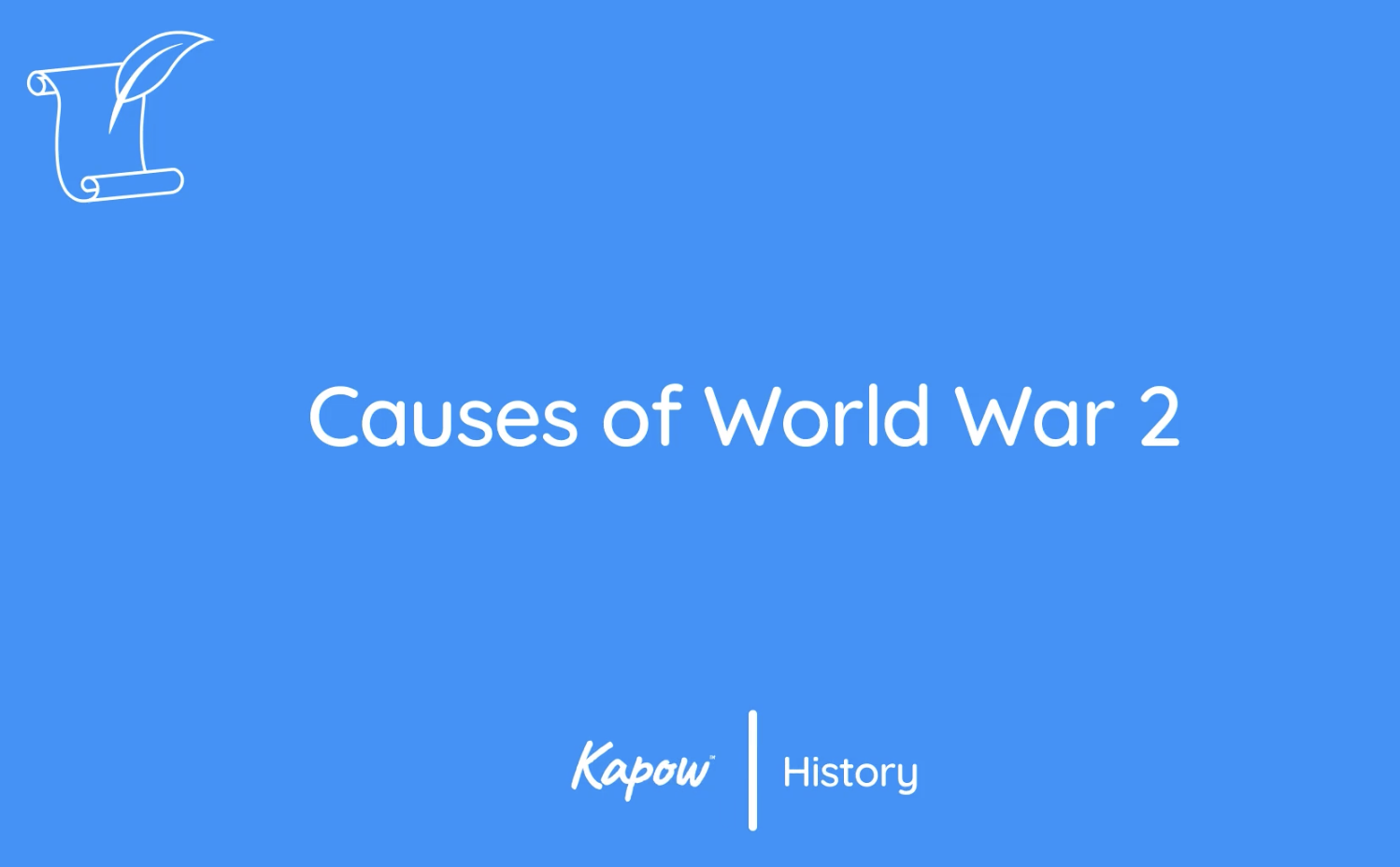 Teacher video: Causes of World War 2