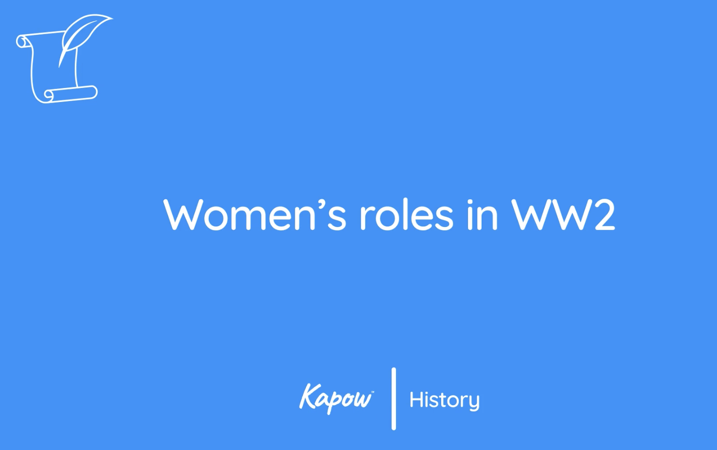 Teacher videos: Women’s roles in WW2