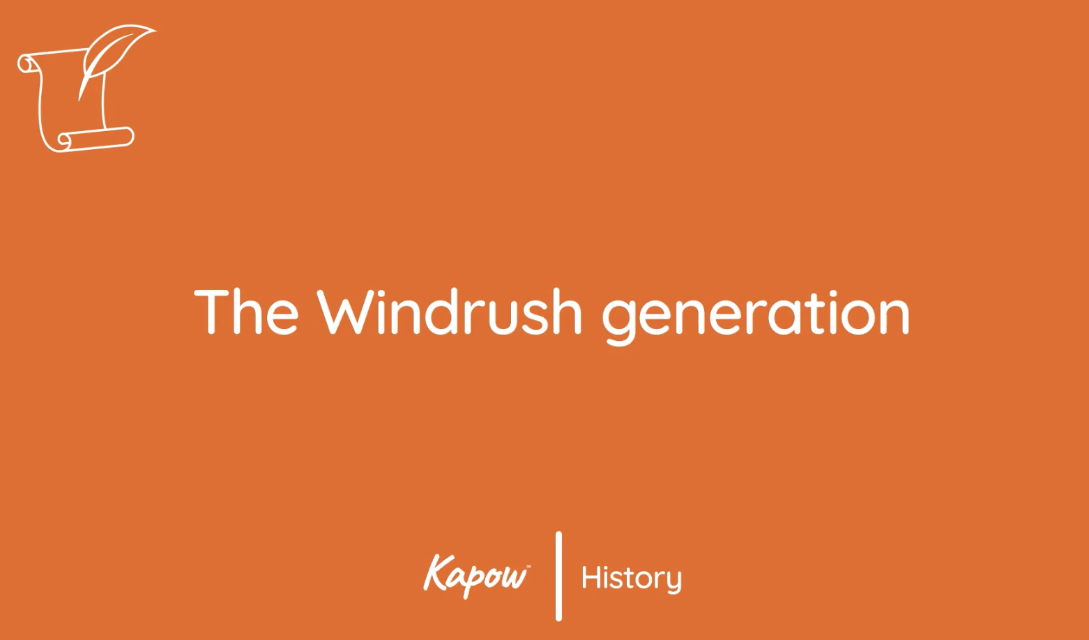 Pupil video: The Windrush generation