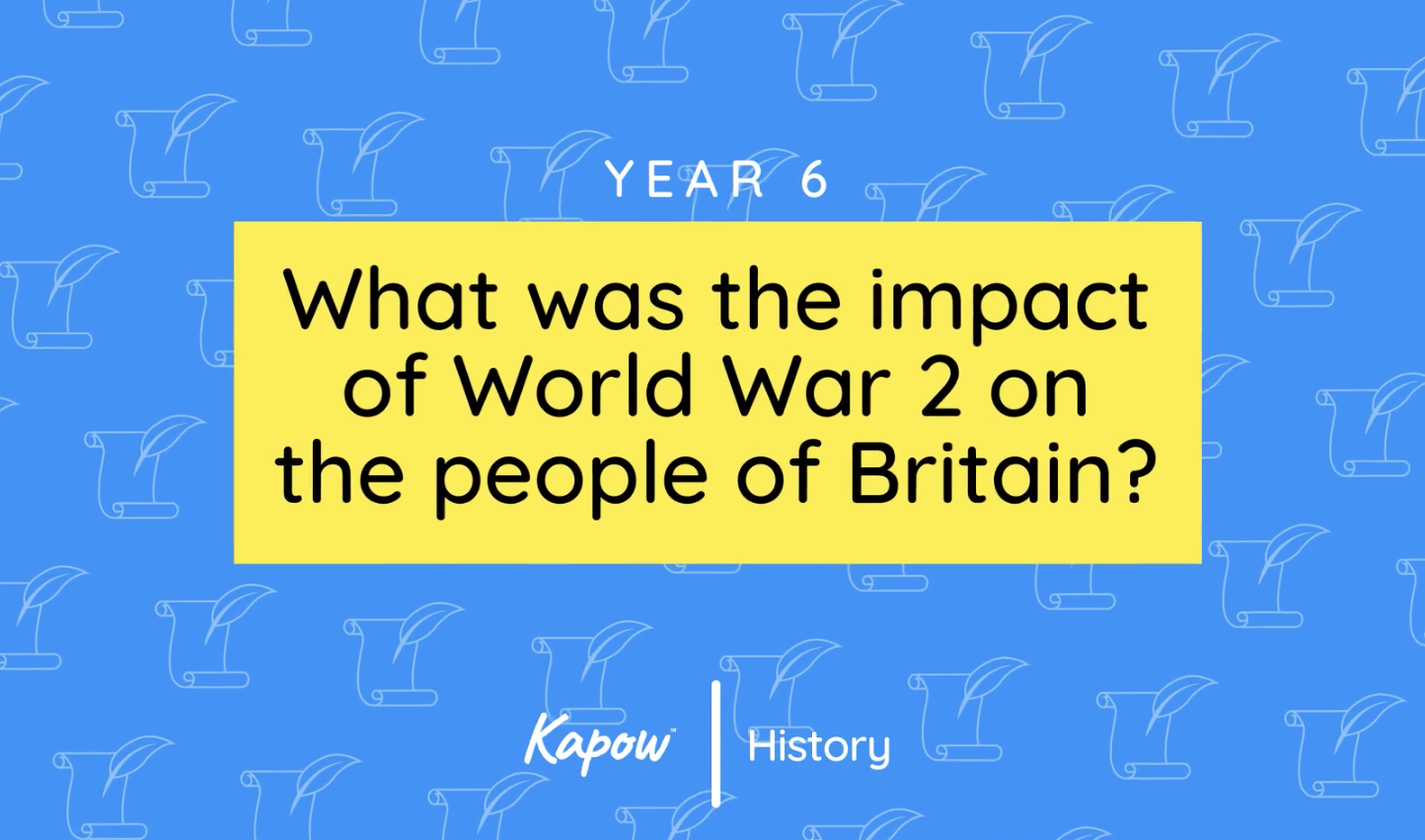 Unit overview: What was the impact of World War 2 on the people of Britain?
