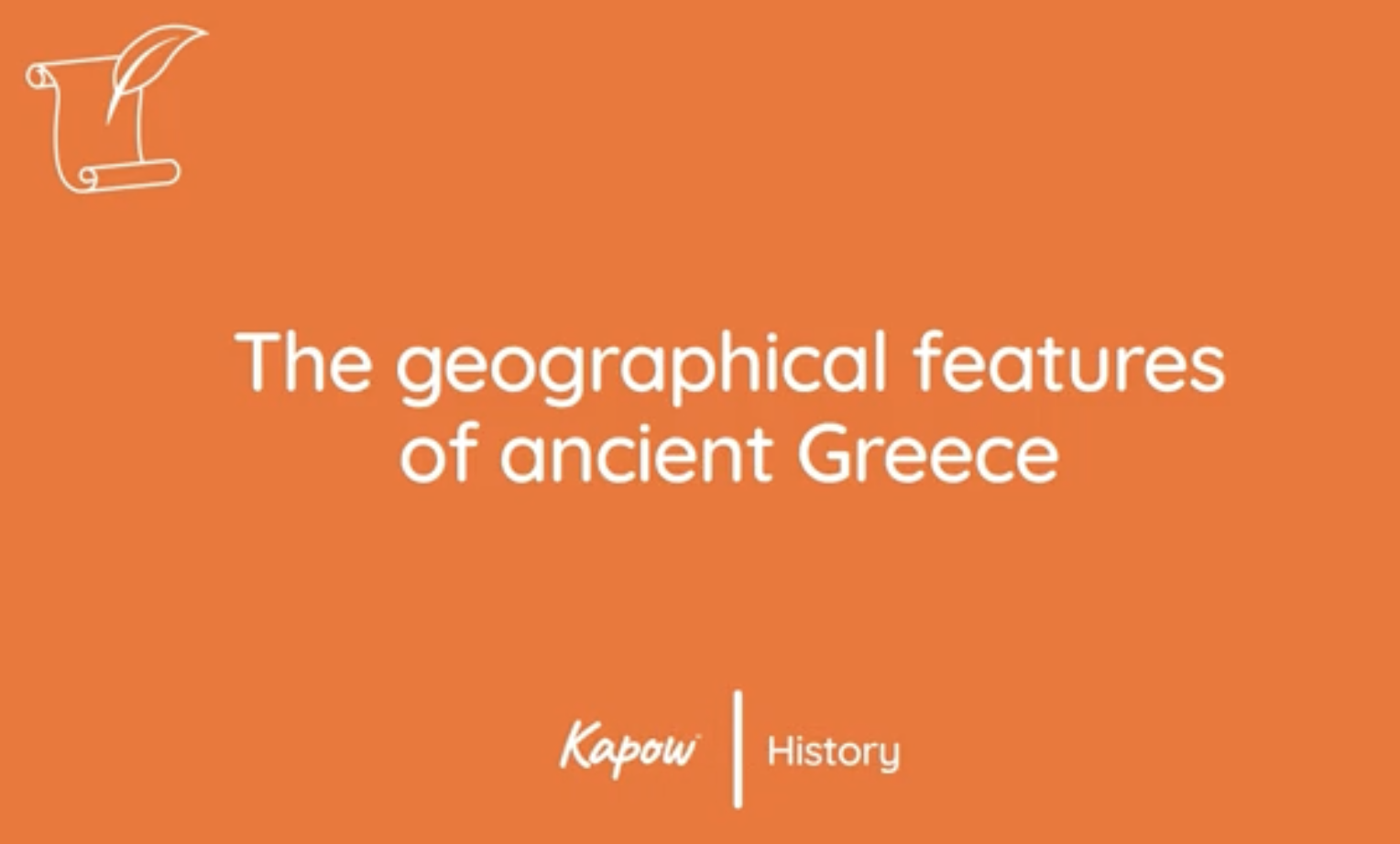 Pupil video: The geographical features of ancient Greece