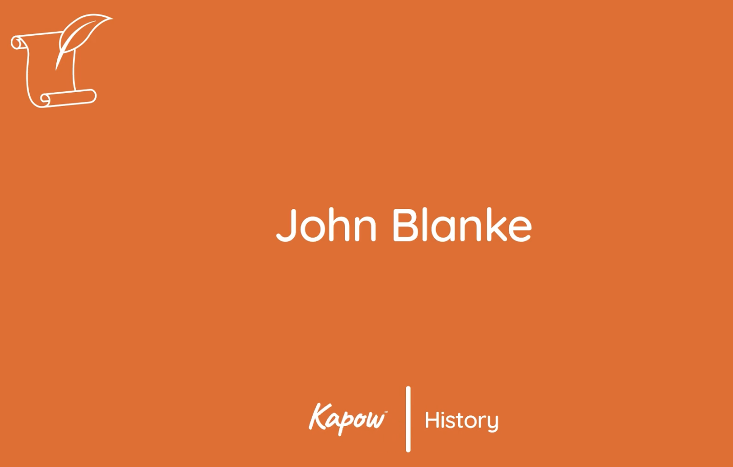 Pupil video: John Blanke