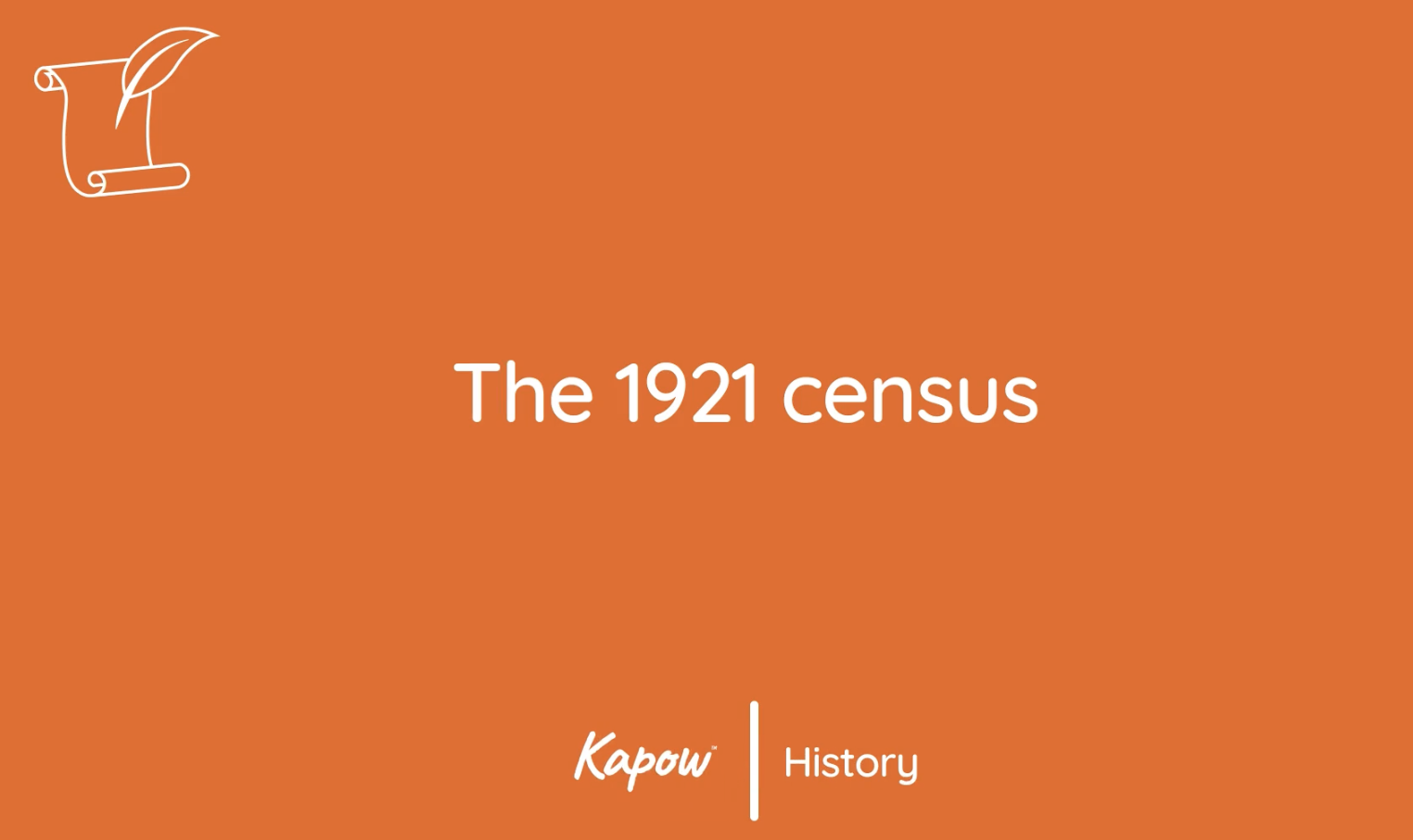Pupil video: The 1921 Census