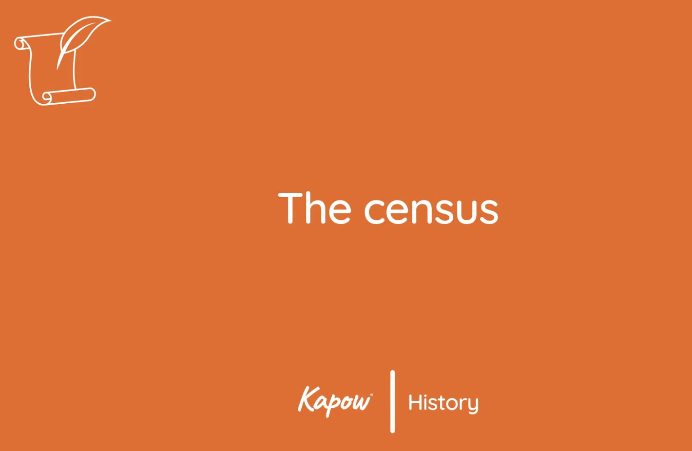 Pupil video: The census