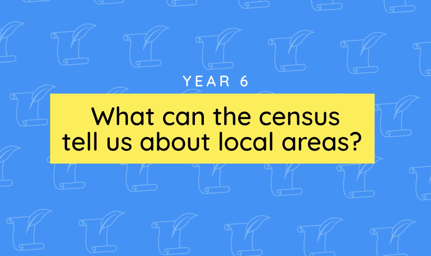 Teacher video: What can the census tell us about local areas?