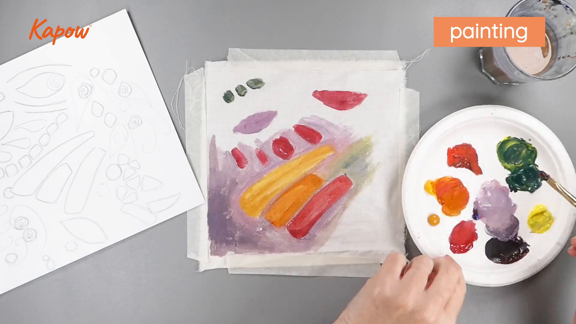 Pupil video: Glue batik