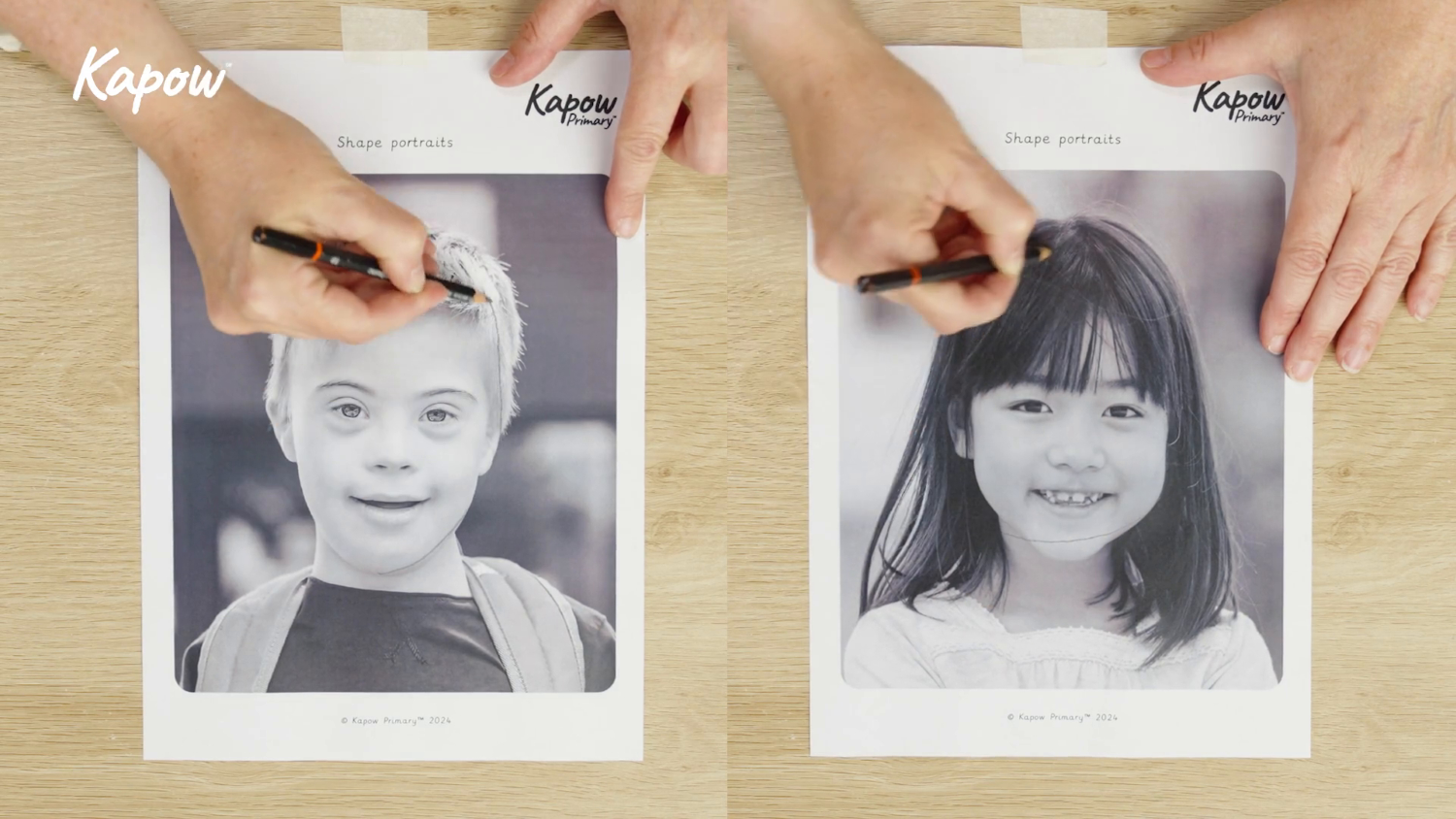 Teacher video: Developing lines and shapes into portraits