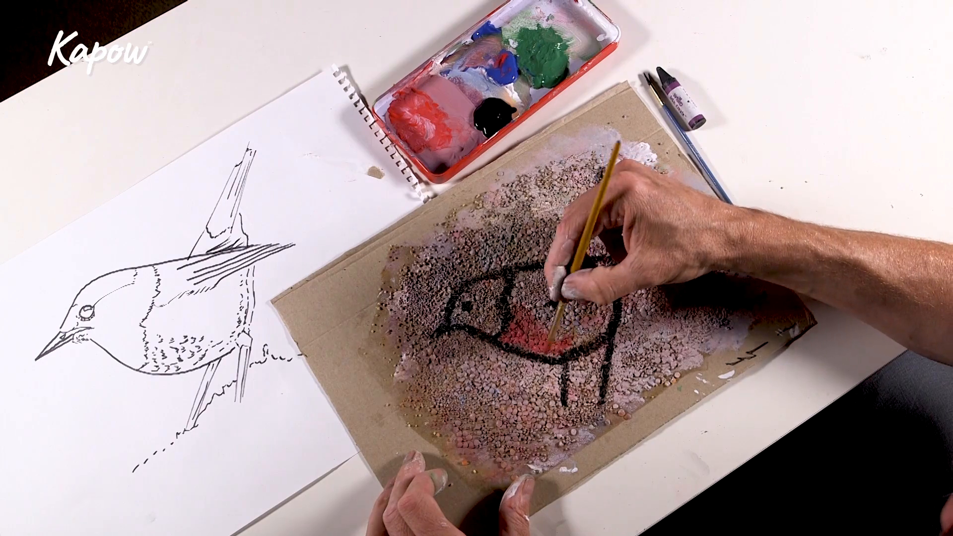 Pupil video: Painting on the cave wall