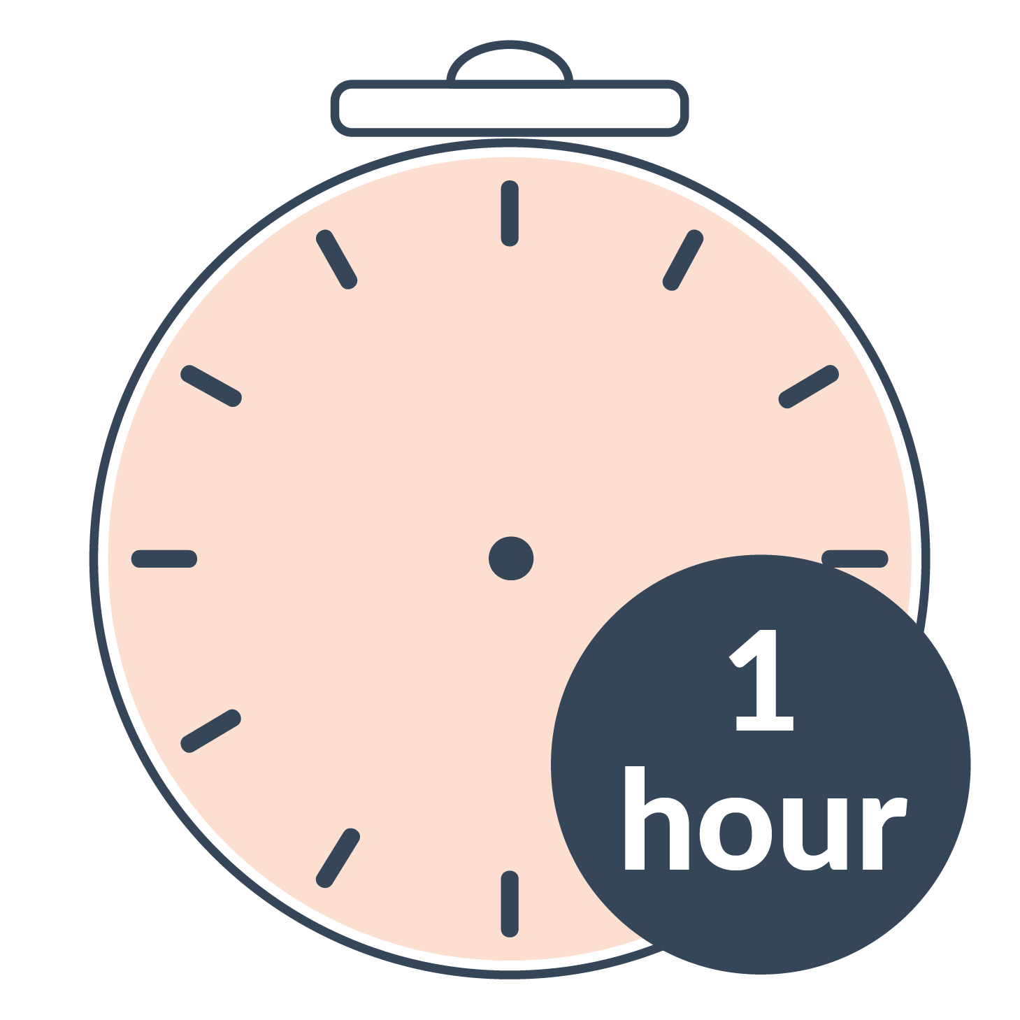 Illustration of a stopwatch with the text 