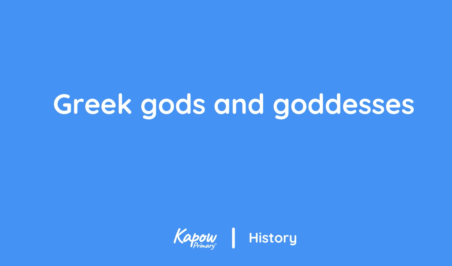 Pupil video: Greek gods and goddesses