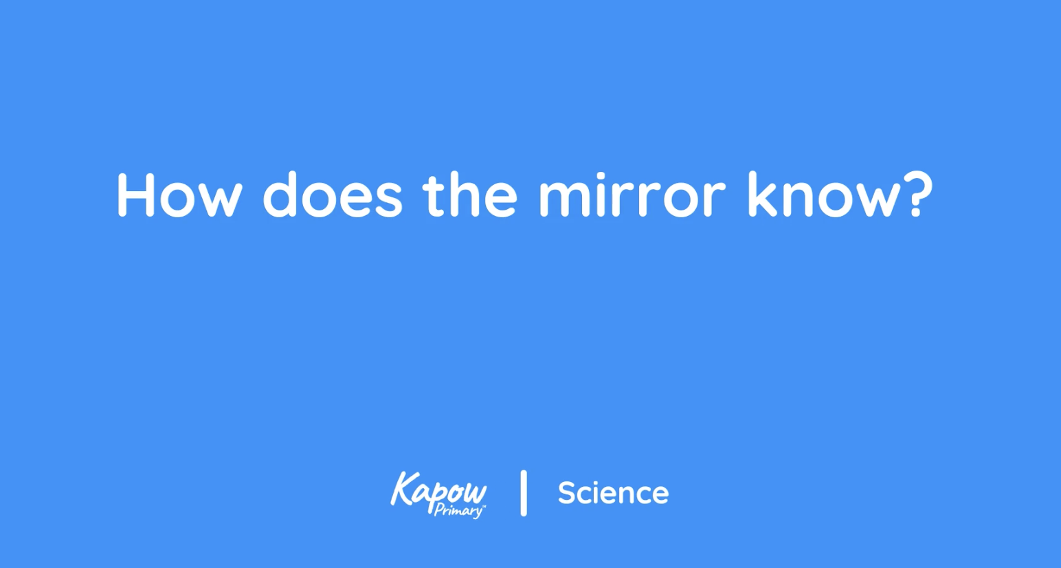 Pupil video: How does the mirror know?