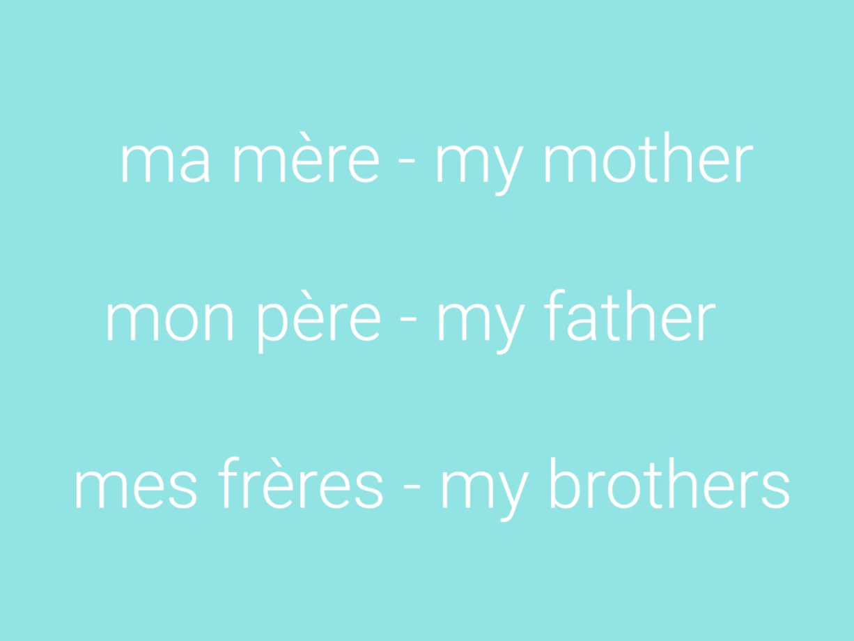 Teacher video: Ma maison et ma famille
