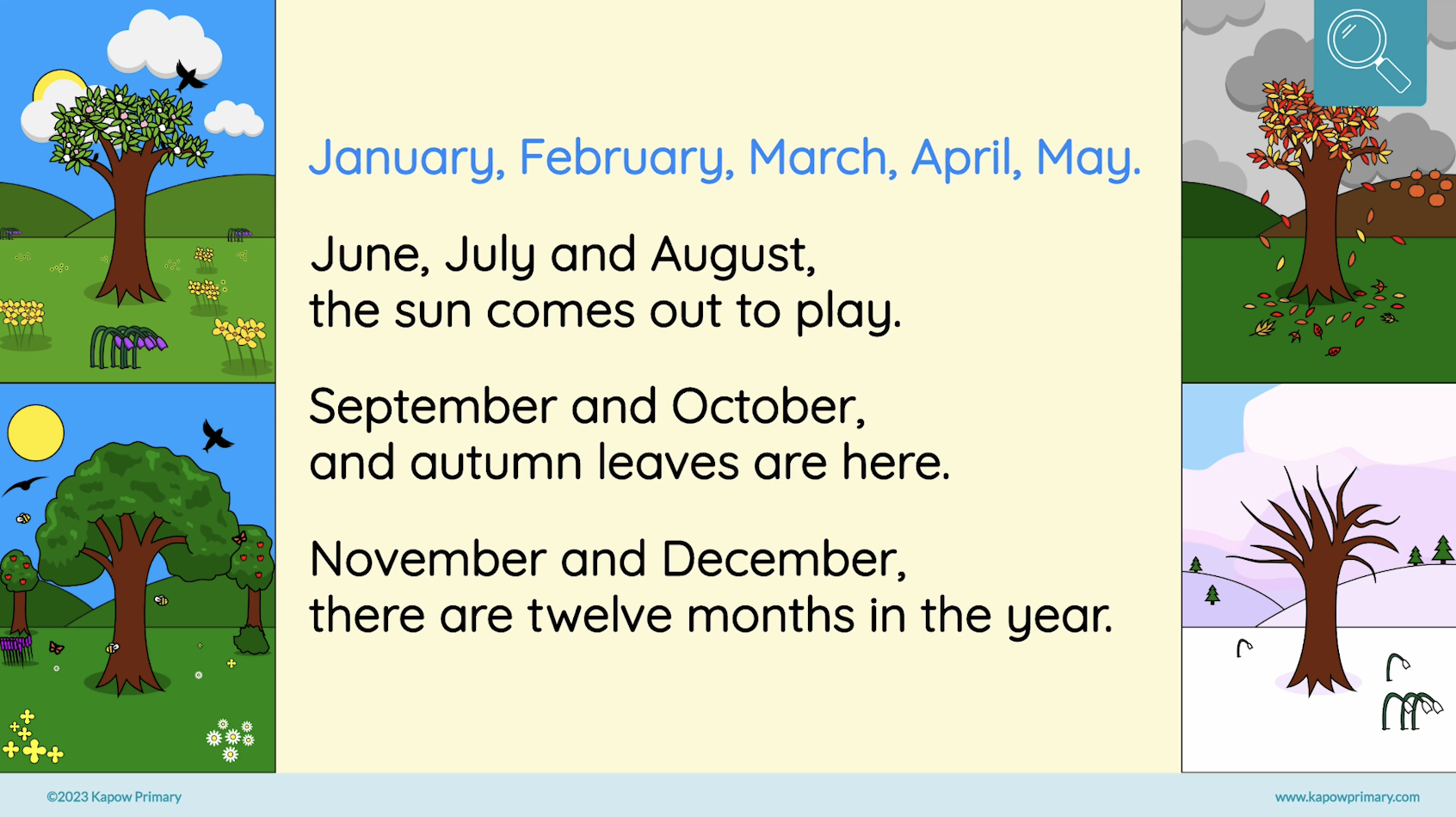 Pupil video: Months of the year song