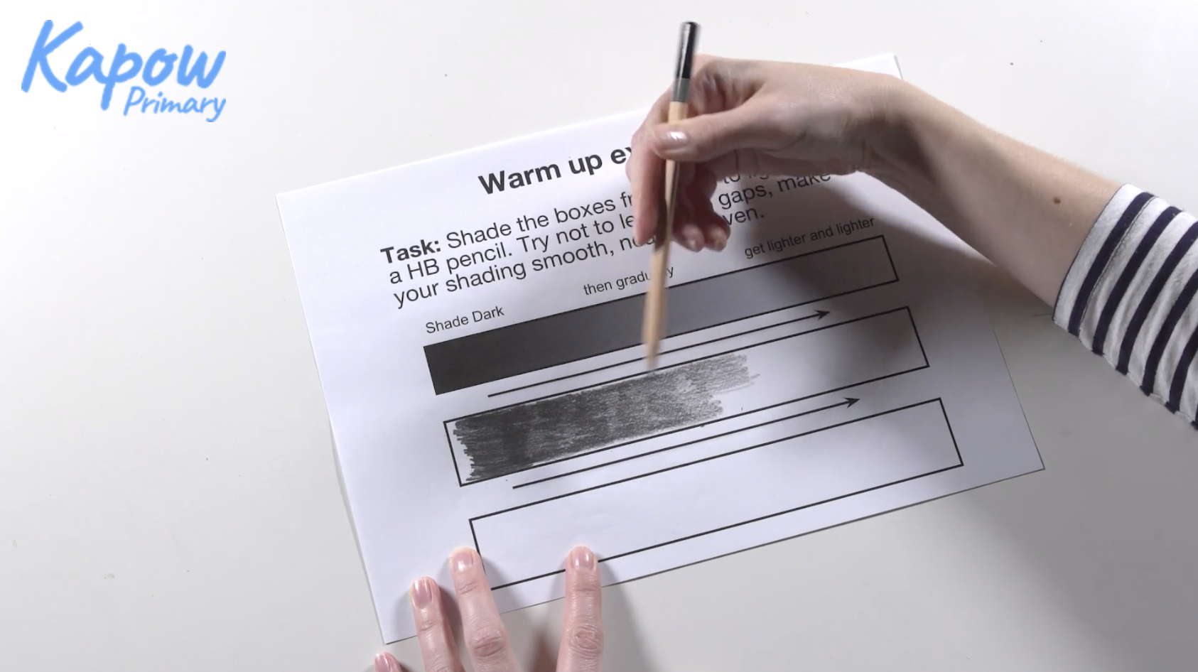 Teacher video: Shading from light to dark