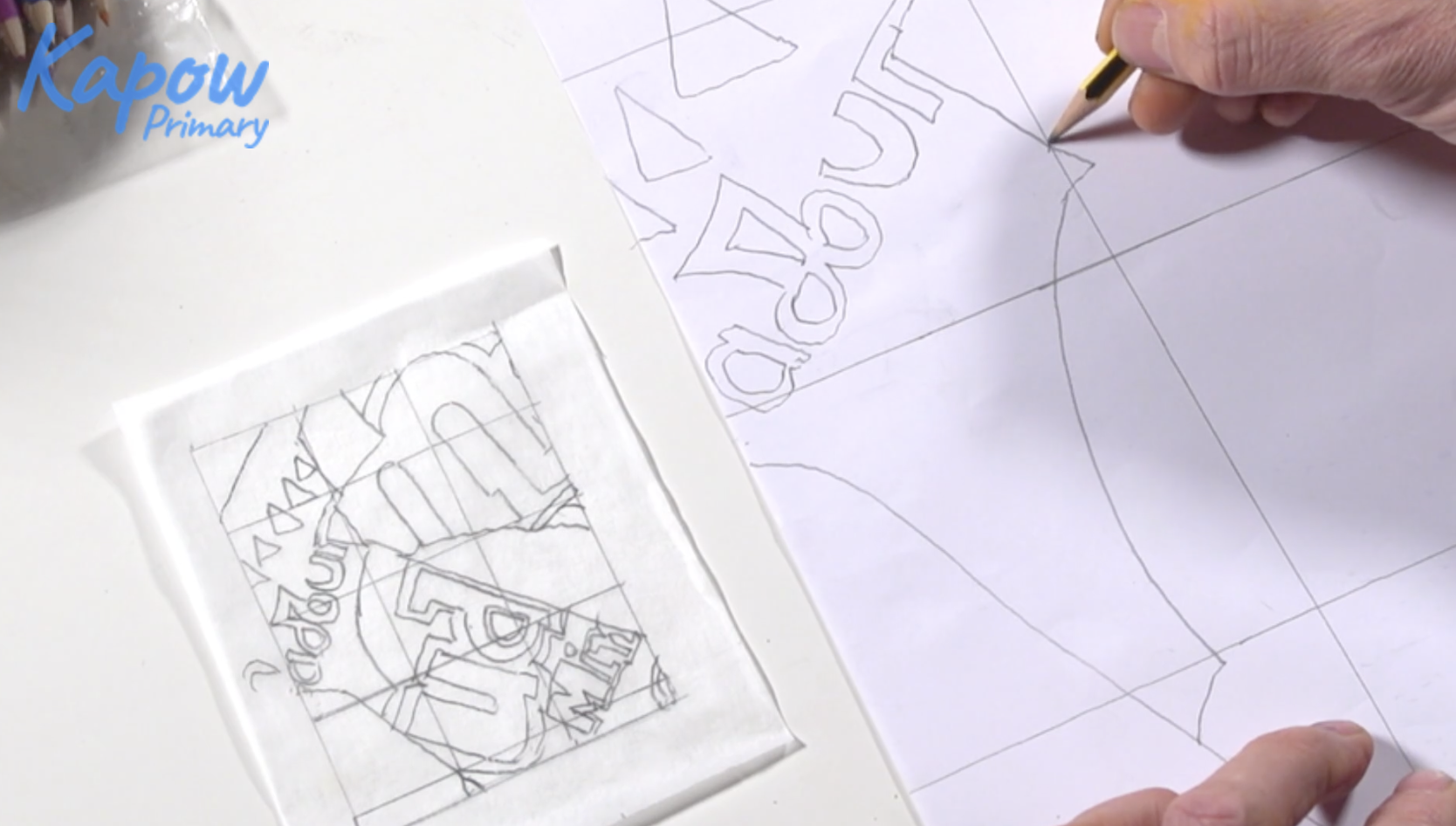 Teacher video: Painting: Packaging collage