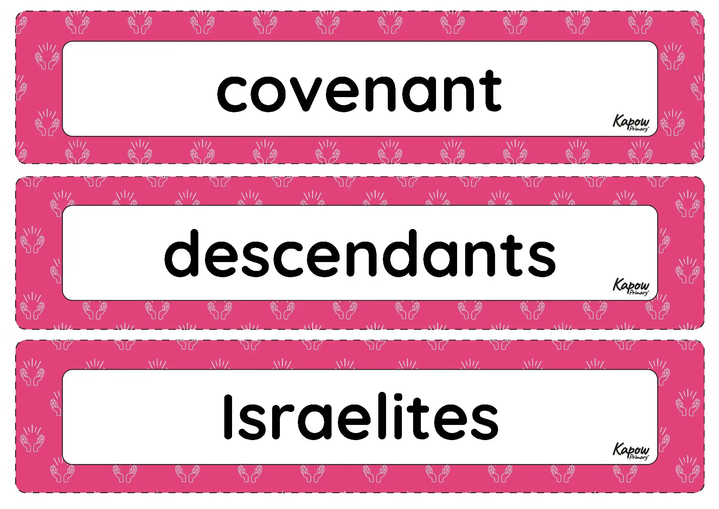 Vocabulary display – R&W Y5/6 (B): Why do Abrahamic religions look different around the world?