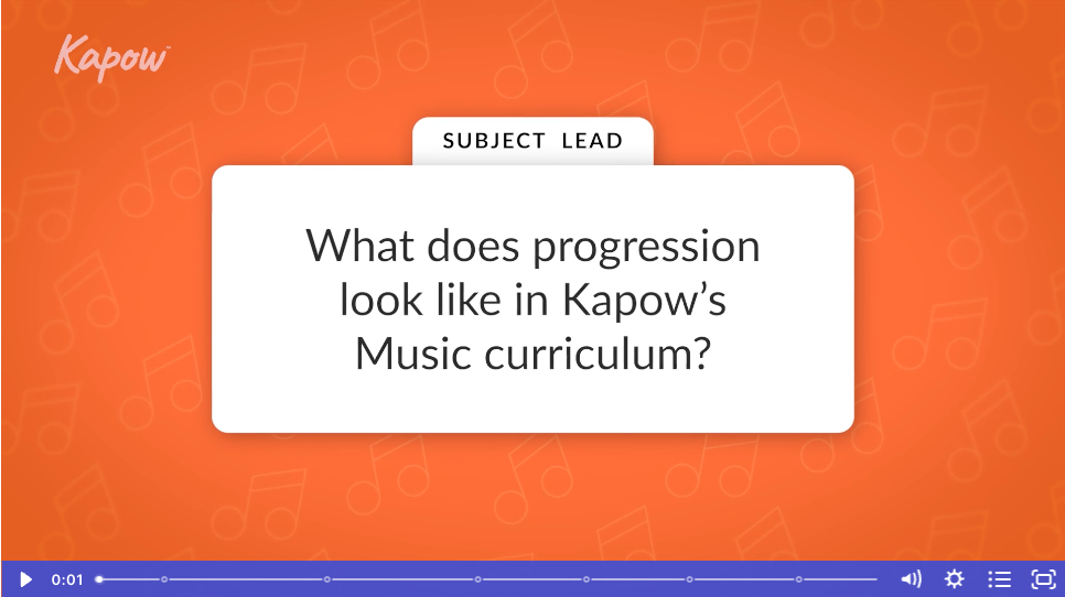 Subject leader video: What does progression look like in Kapow’s Music curriculum?