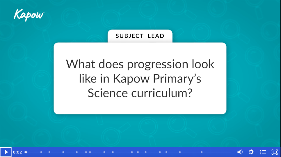 Subject leader video: What does progression look like in Kapow’s Science curriculum?