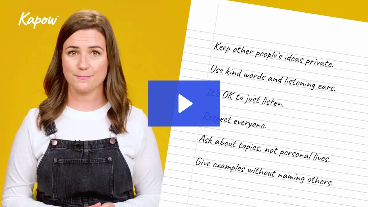 Pupil video: Creating a PSHE agreement (KS2 version)