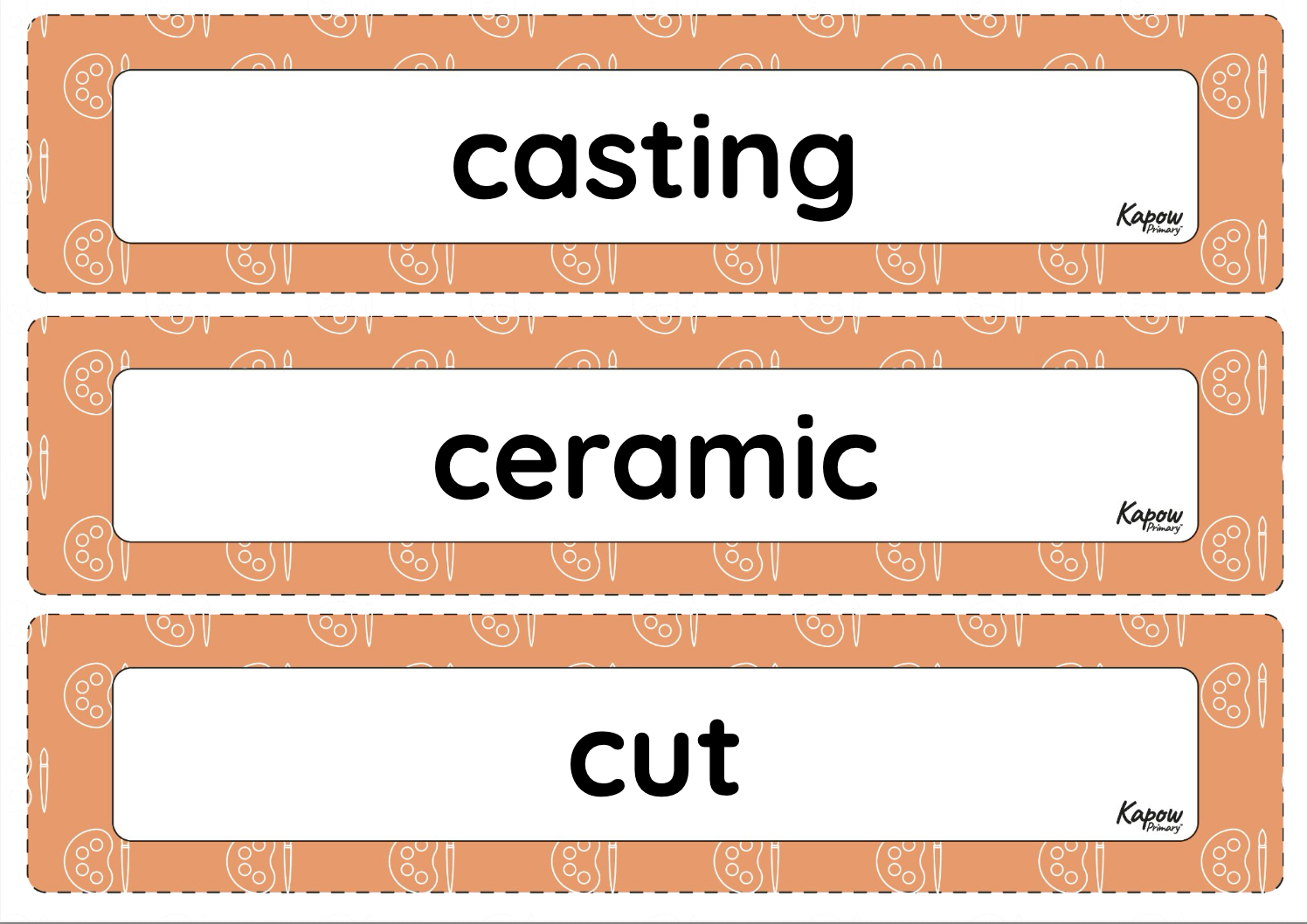 Vocabulary display – Art and design Y2: Sculpture and 3D: Clay houses
