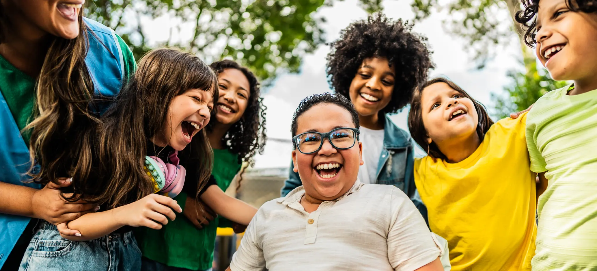 Group of children smiling and laughing
