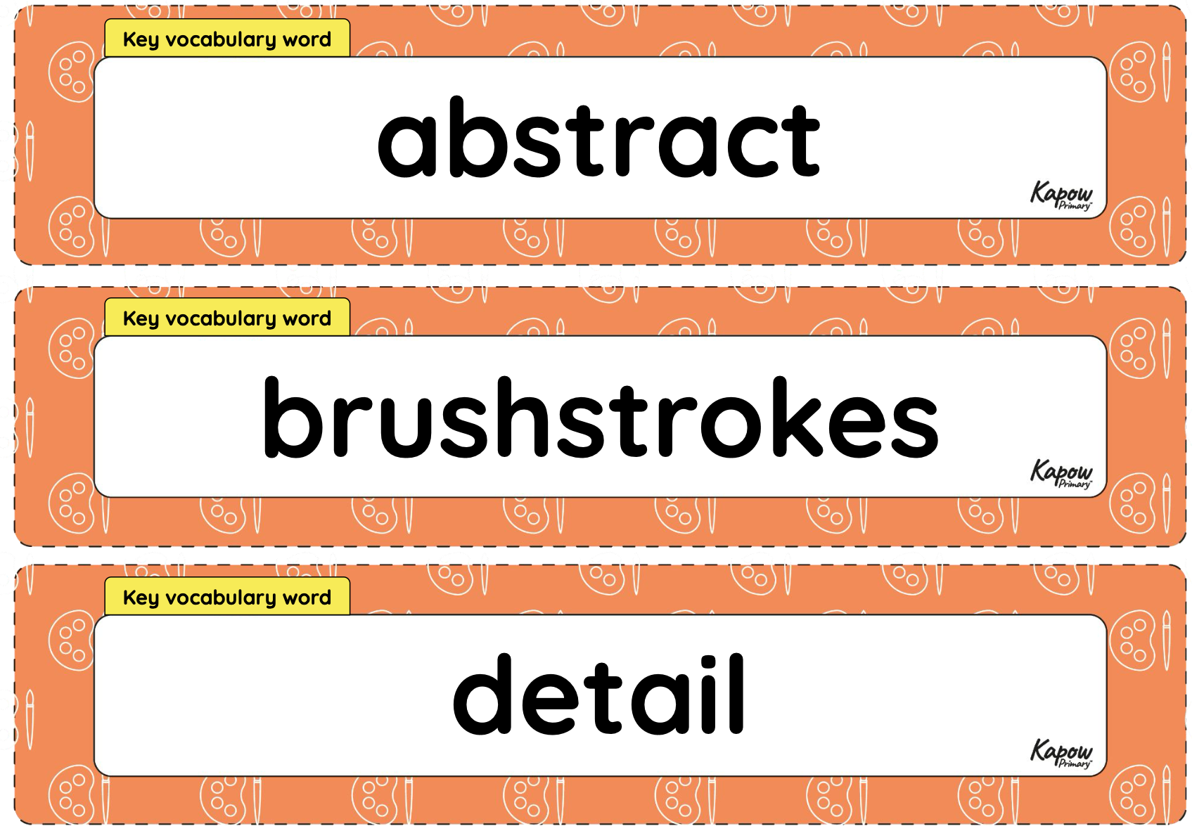 Vocabulary display – Art and design Y2: Painting: Colour mixing