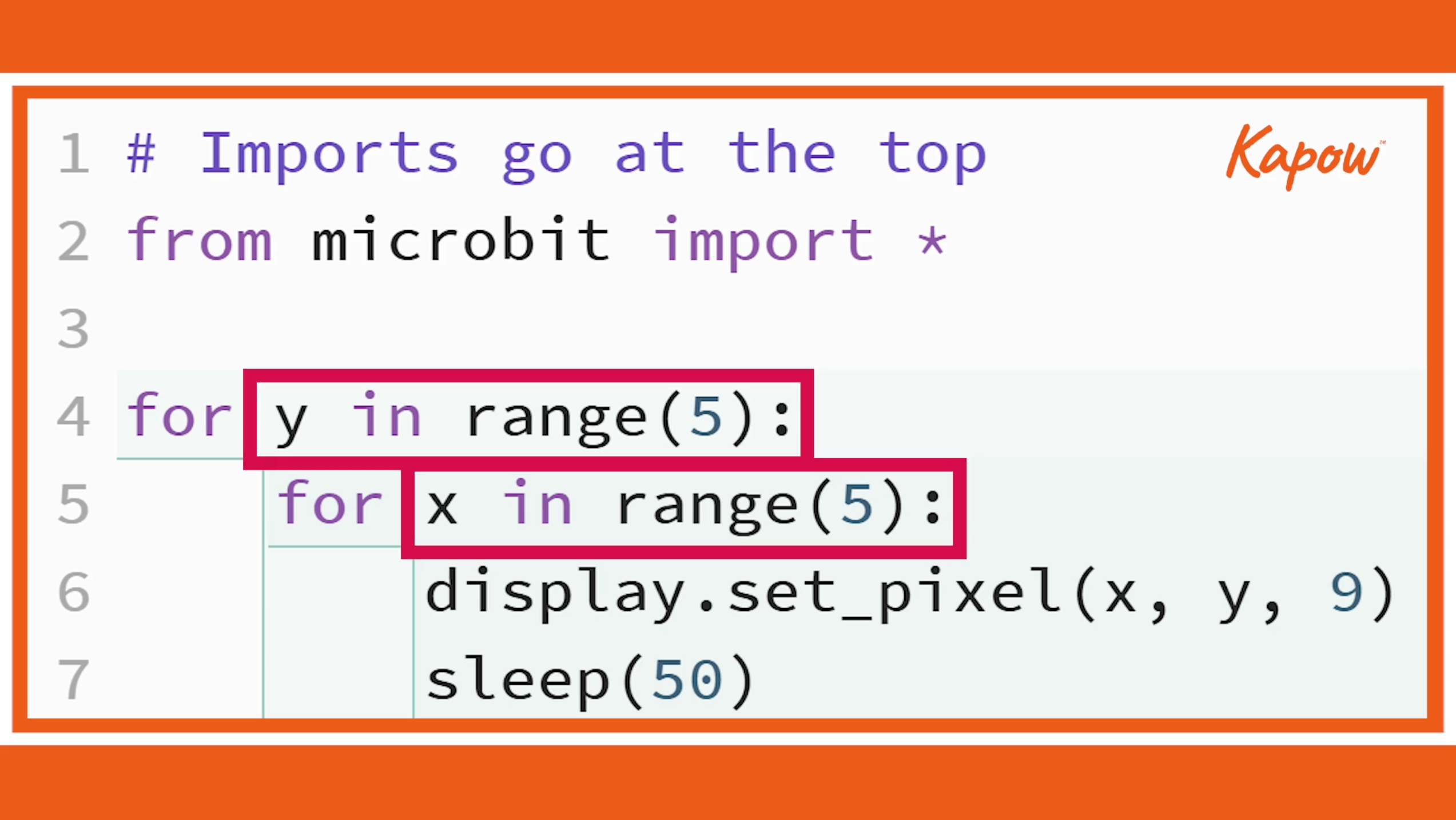 Pupil video: Nested loops in Python