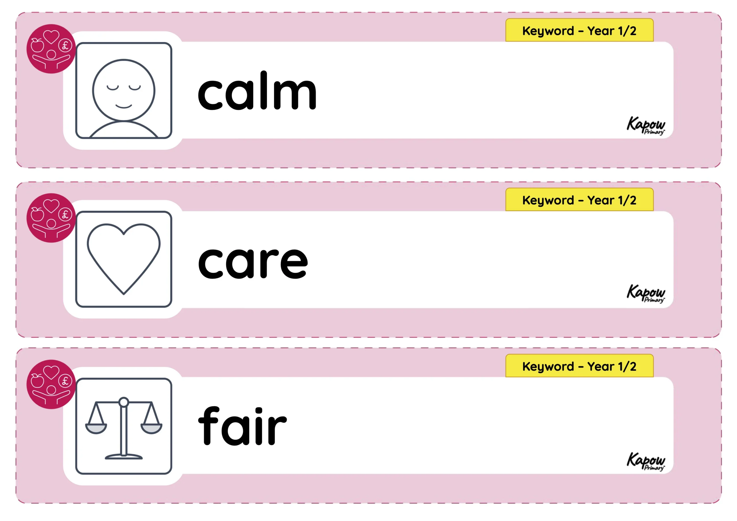 Vocabulary display – RSE & PHSE Y1: Connecting with others: How can I help myself and others feel happy and safe?