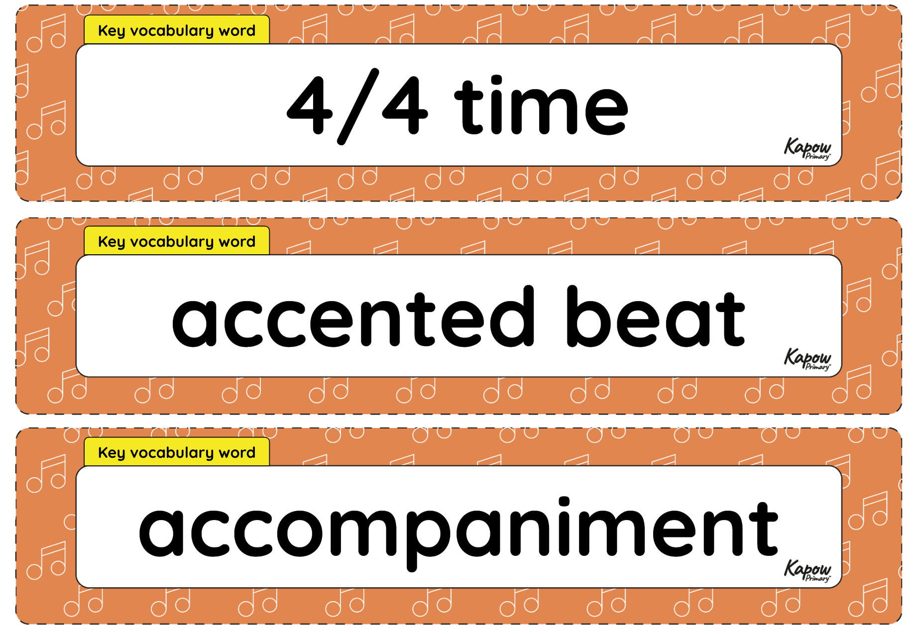 Vocabulary display – Music Y6: Songs that speak: Lyrics and messages