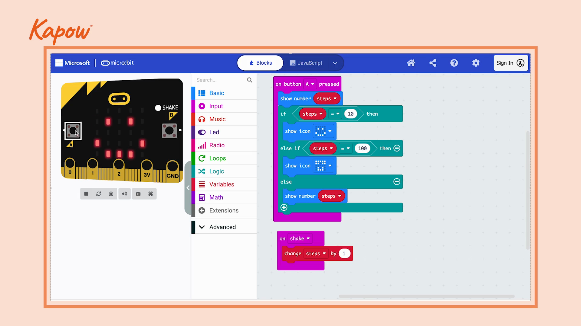 Pupil video: Programming a celebration
