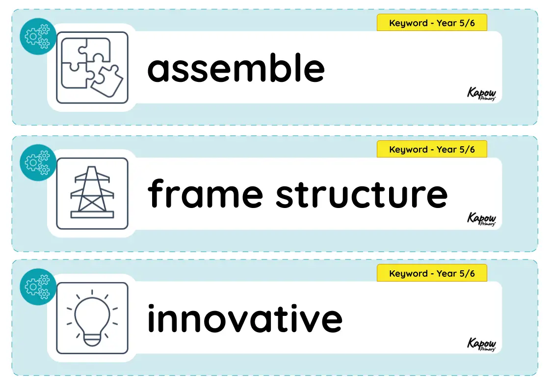 Vocabulary display – D&T Y5: Structures: Bridges