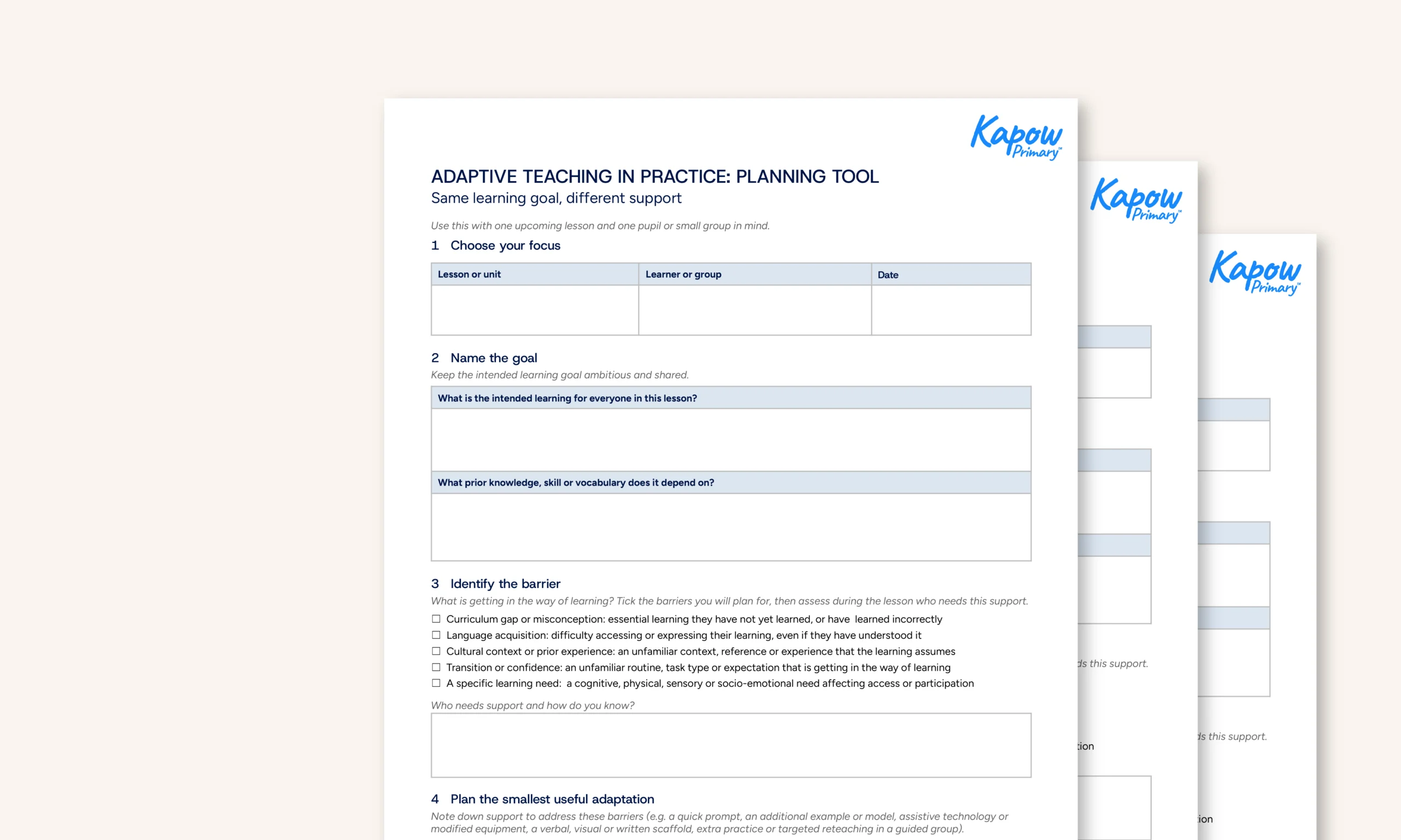Adaptive Teaching Planning Tool
