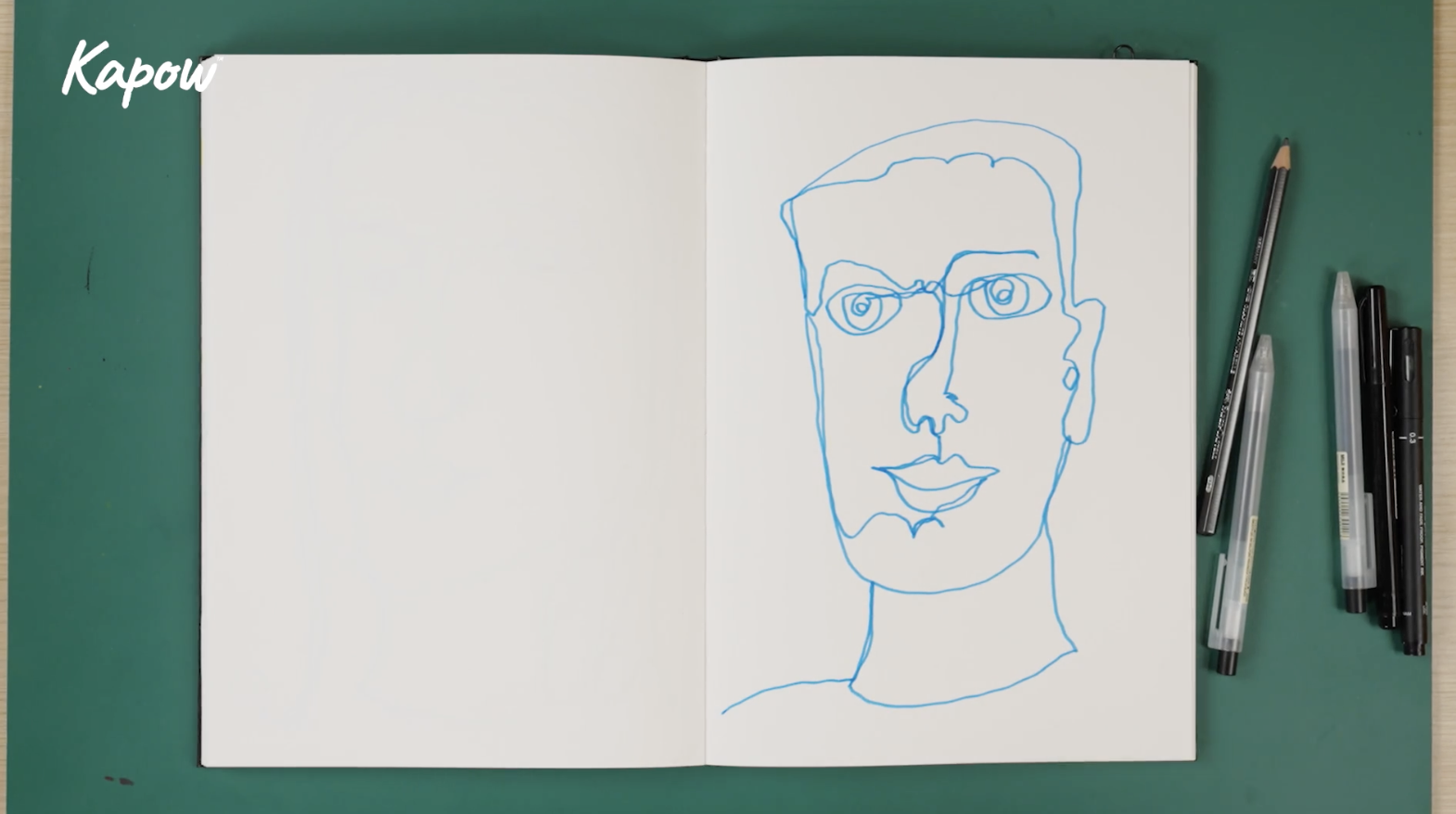 Pupil video: Continuous line portrait